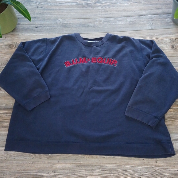 Logo Embroidered Crew Neck Pullover Cozy Sweater Top - Picture 3 of 11